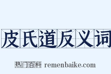 皮氏道反义词是什么意思的图片